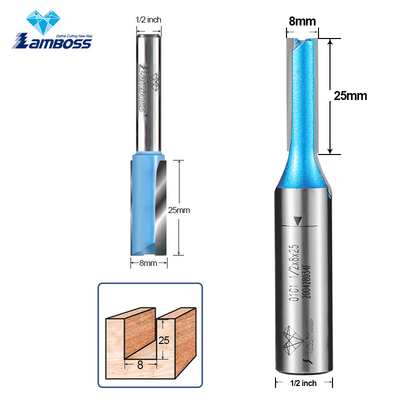 Buy Lamboss 1/2''*8*25mm Straight Bit For Woodworking Straight Router Milling Cutter online manufacture