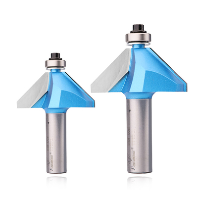 Buy Customizable Lamboss 45 Degrees Chamfer Bit With Bearing Milling Cutter Woodworking Router Bit online manufacture