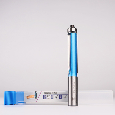 Two Edge Flush Cutting Router Bit , Antirust Straight Router Cutter With Bearing