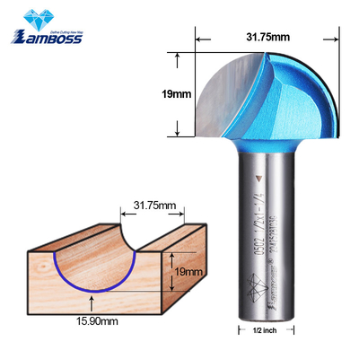 Lamboss Cove Box Bit Round Bottom Milling Cutter For Woodworking Router Bit