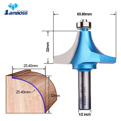Lamboss Rounding Over Bit With Bearing Wood Milling Cutter Corner Round Bit For Woodworking